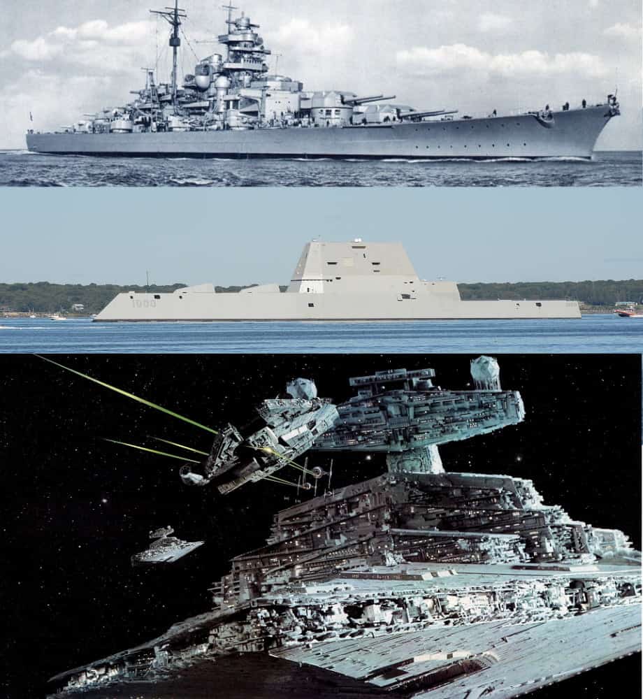 Three designs of battle cruisers