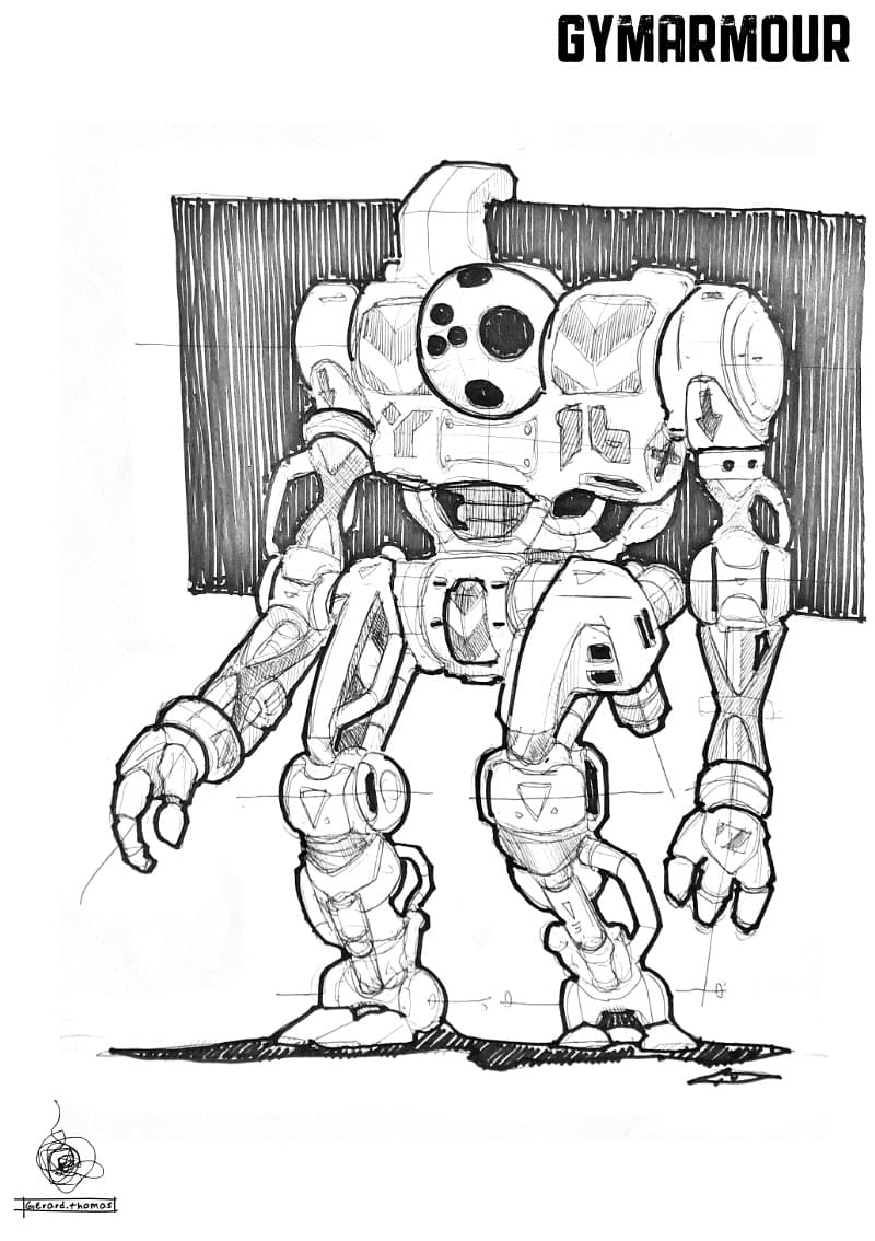 Gymarmour mech sketch